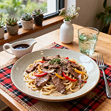 Black Pepper Beef Pasta