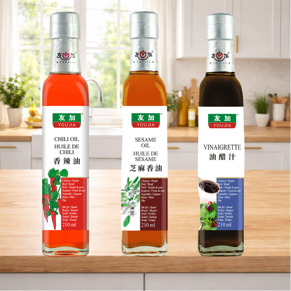 Chili & Sesame & Vinaigrette Oil Set - 210ml x 3