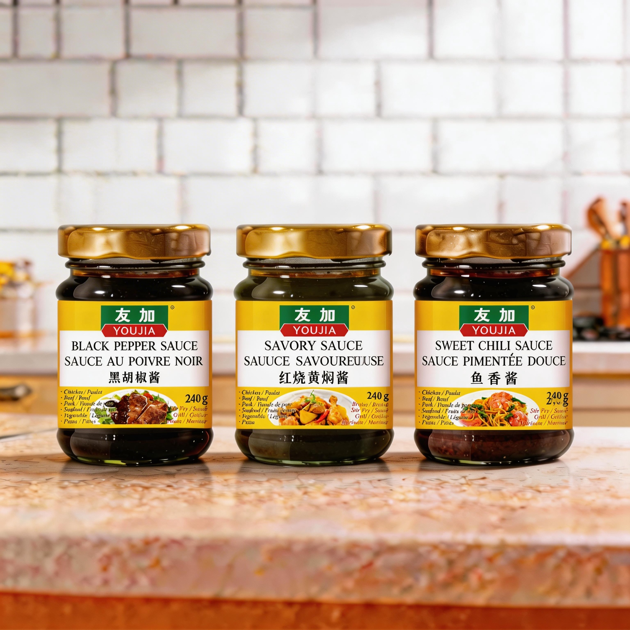 Savory Stew, Sweet Chili & Black Pepper Sauce (3-Pack)