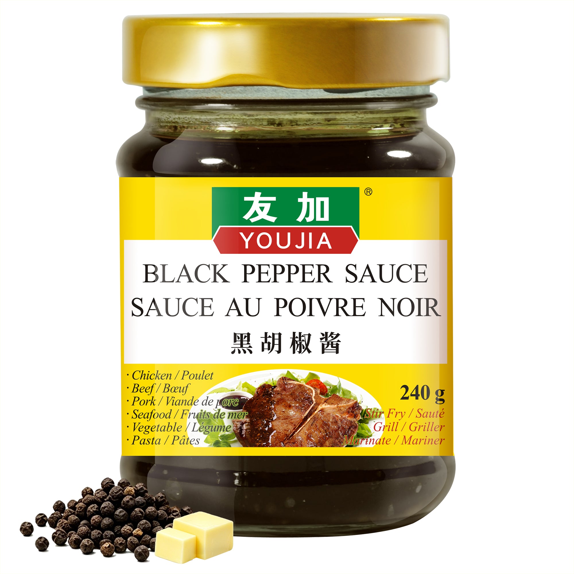 Youjia Black Pepper Sauce 240g