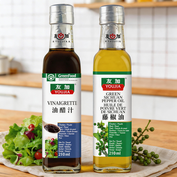 Vinaigrette & Green Pepper Oil Set - 210ml x 2