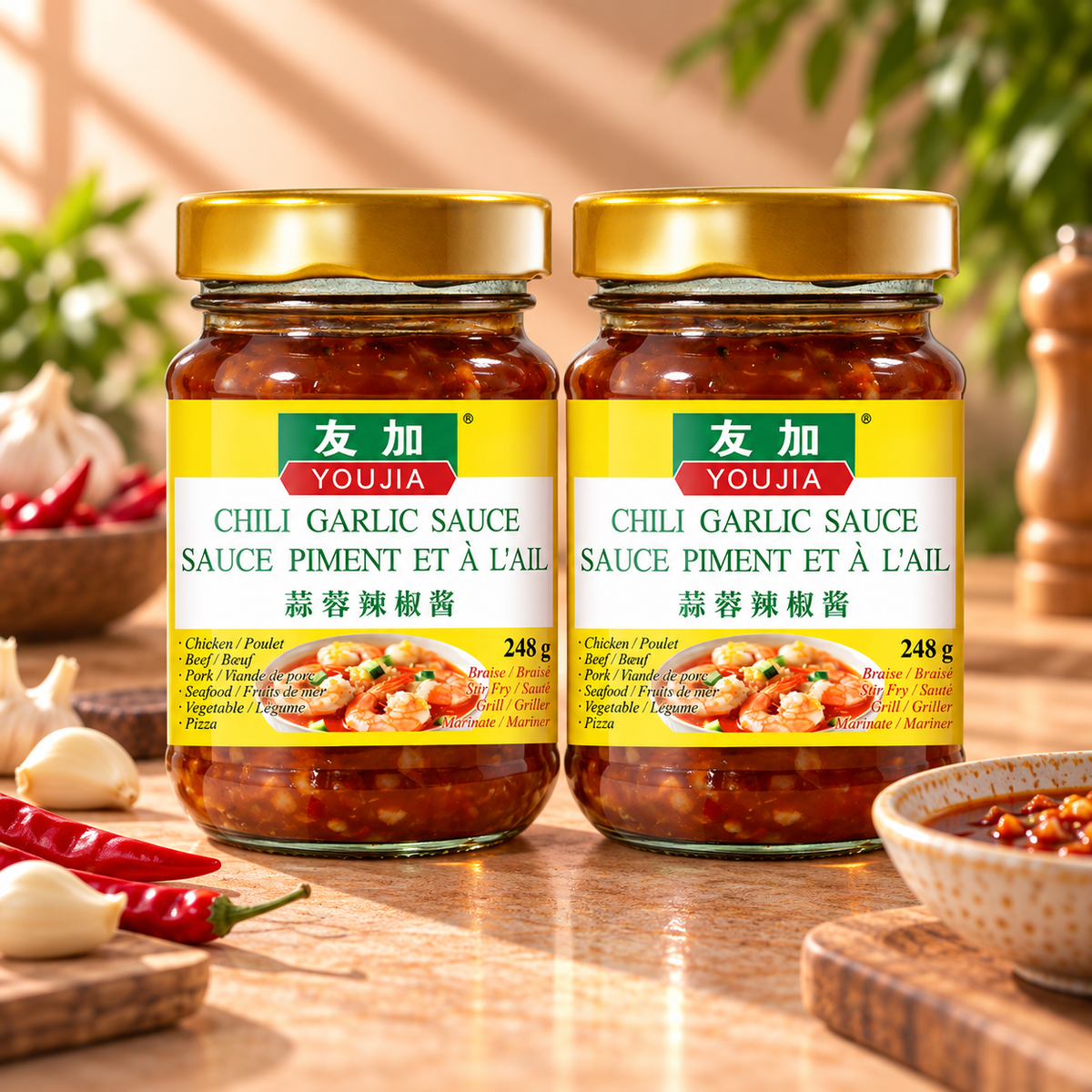 Chili Garlic Sauce 248g – 2 Jars