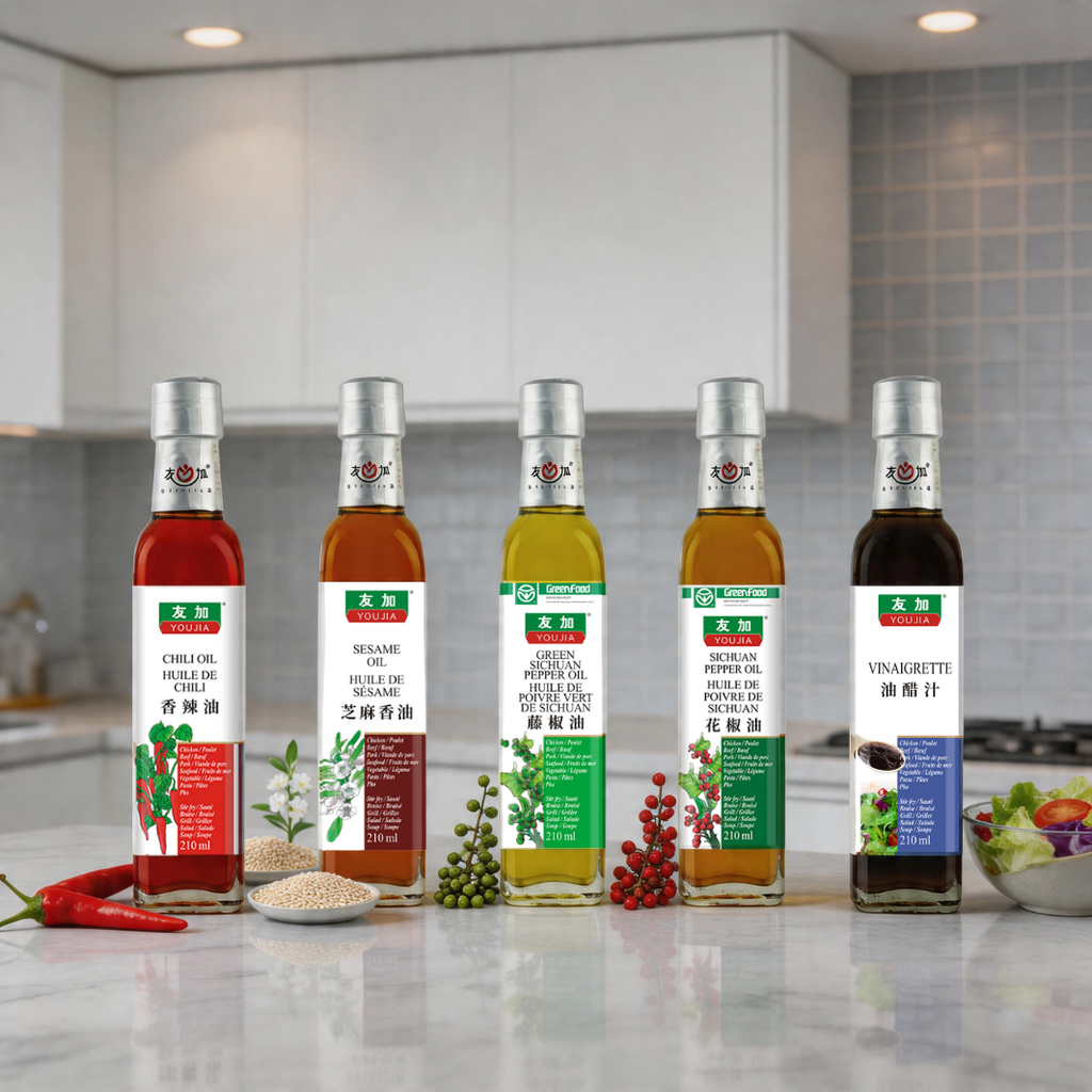Chili + Sesame + Green Pepper + Sichuan Pepper + Vinaigrette 5 x 210ml Set