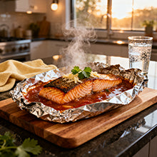 Roasted Salmon with Savory Sauce