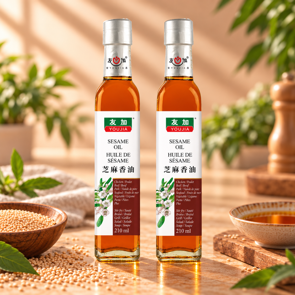 Sesame Oil 210ml – 2 Bottles